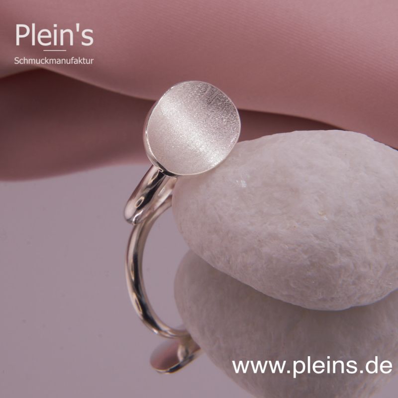 Preview: Ring mit Platte Silber
